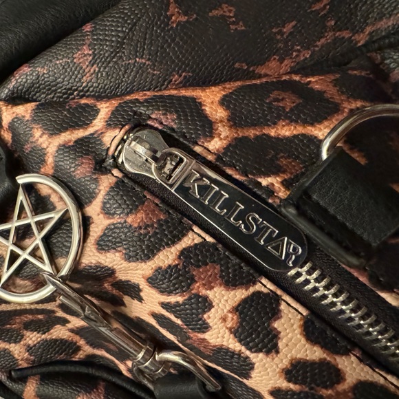 NEW Killstar gothic leopard print backpack - Picture 4 of 5